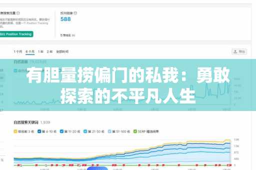 有胆量捞偏门的私我：勇敢探索的不平凡人生
