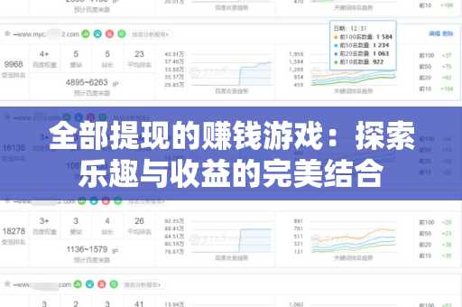全部提现的赚钱游戏：探索乐趣与收益的完美结合