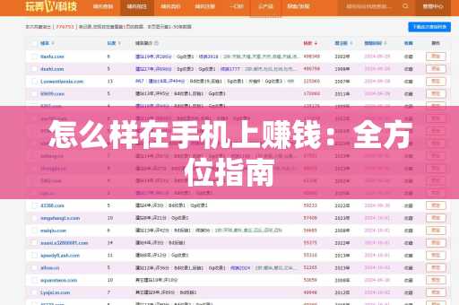 怎么样在手机上赚钱：全方位指南