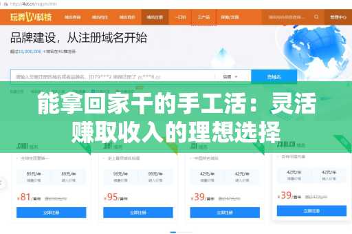 能拿回家干的手工活：灵活赚取收入的理想选择