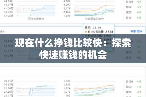 现在什么挣钱比较快：探索快速赚钱的机会