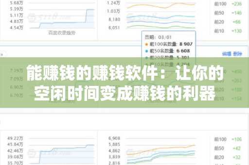 能赚钱的赚钱软件：让你的空闲时间变成赚钱的利器