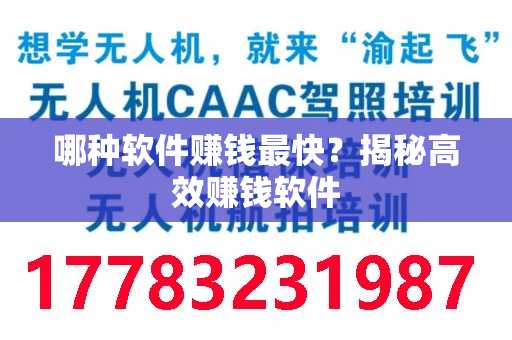 哪种软件赚钱最快？揭秘高效赚钱软件