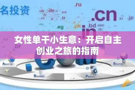 女性单干小生意：开启自主创业之旅的指南