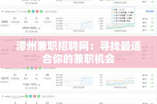 漳州兼职招聘网：寻找最适合你的兼职机会