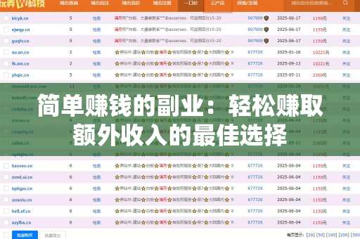 简单赚钱的副业：轻松赚取额外收入的最佳选择
