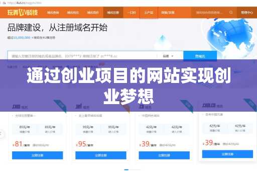 通过创业项目的网站实现创业梦想