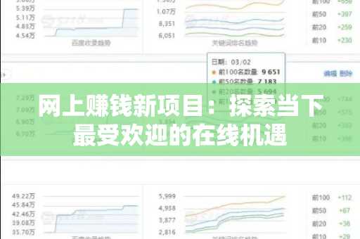 网上赚钱新项目：探索当下最受欢迎的在线机遇