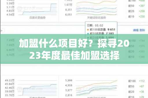 加盟什么项目好？探寻2023年度最佳加盟选择