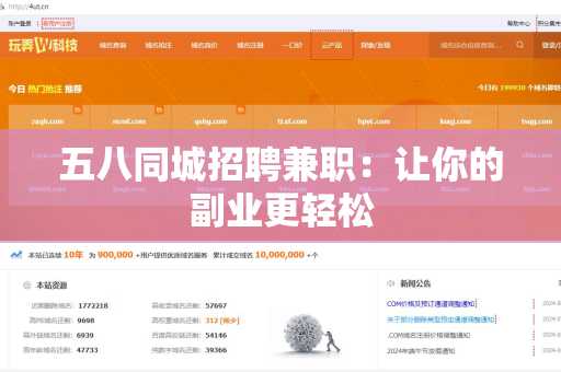 五八同城招聘兼职：让你的副业更轻松