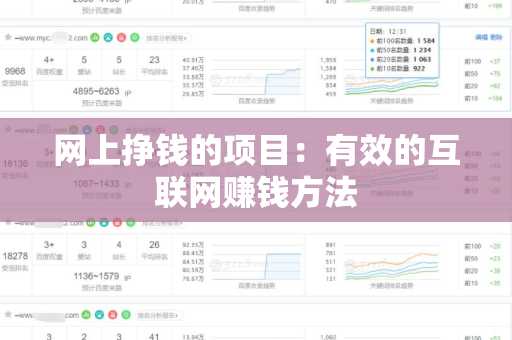 网上挣钱的项目：有效的互联网赚钱方法